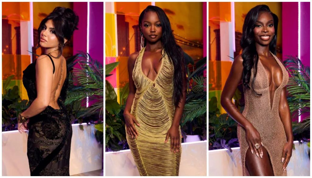Huda, Chelley, and Olandria at the Love Island USA Season 7 Reunion