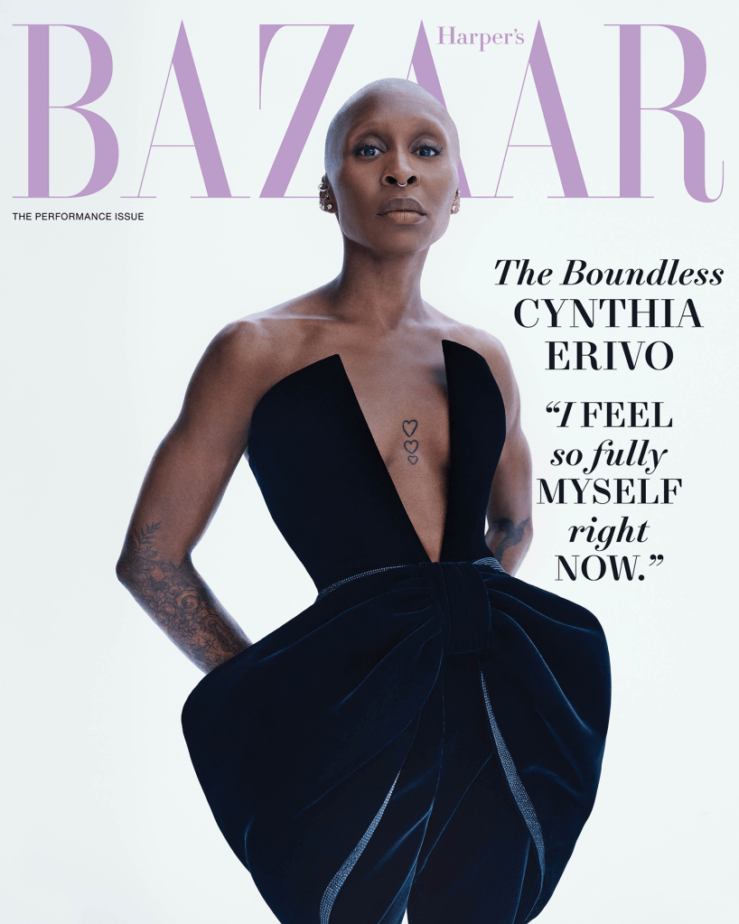 Cynthia Erivo on the cover of Harper’s BAZAAR’s 2025 November Issue, Wicked, Elphaba,