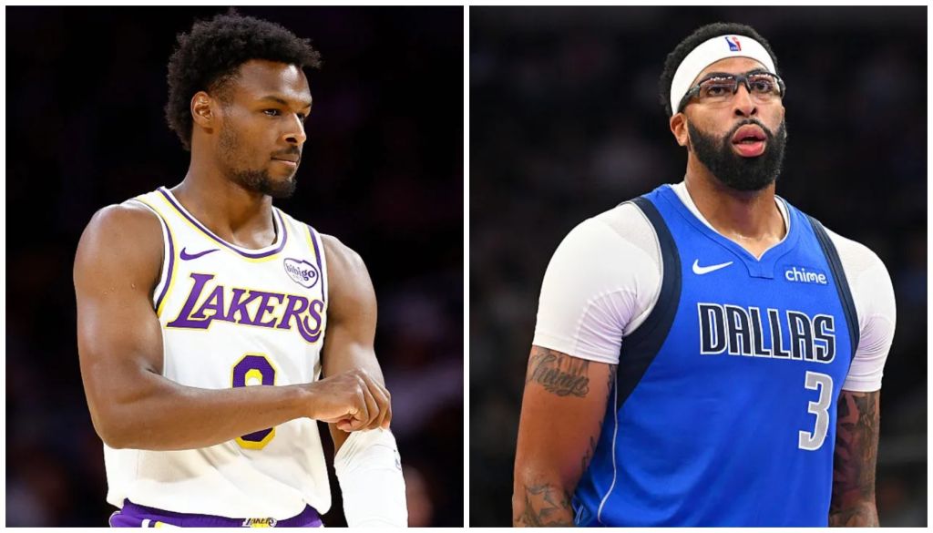Bronny James and Anthony Davis