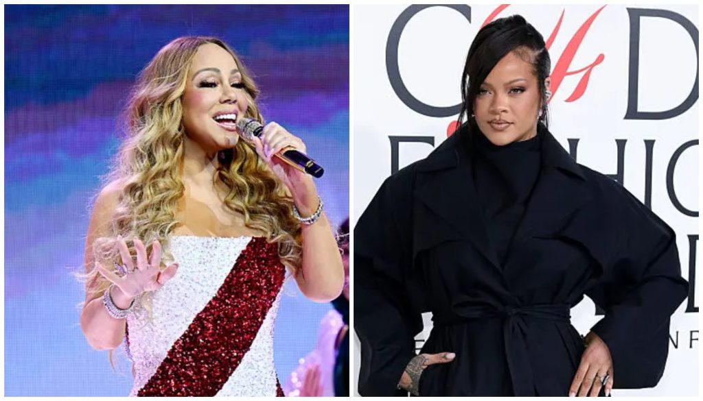 Mimi Had A Little Lamb: Rihanna Proves She’s Still Mariah Carey’s Biggest Fan At Singer’s Latest Christmas Residency
