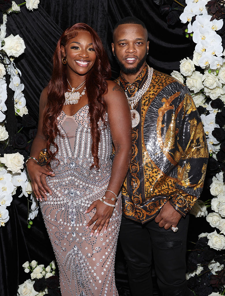 Claressa Shields and Papoose attend Wynn Records Presents: Claressa Shields Signing Celebration