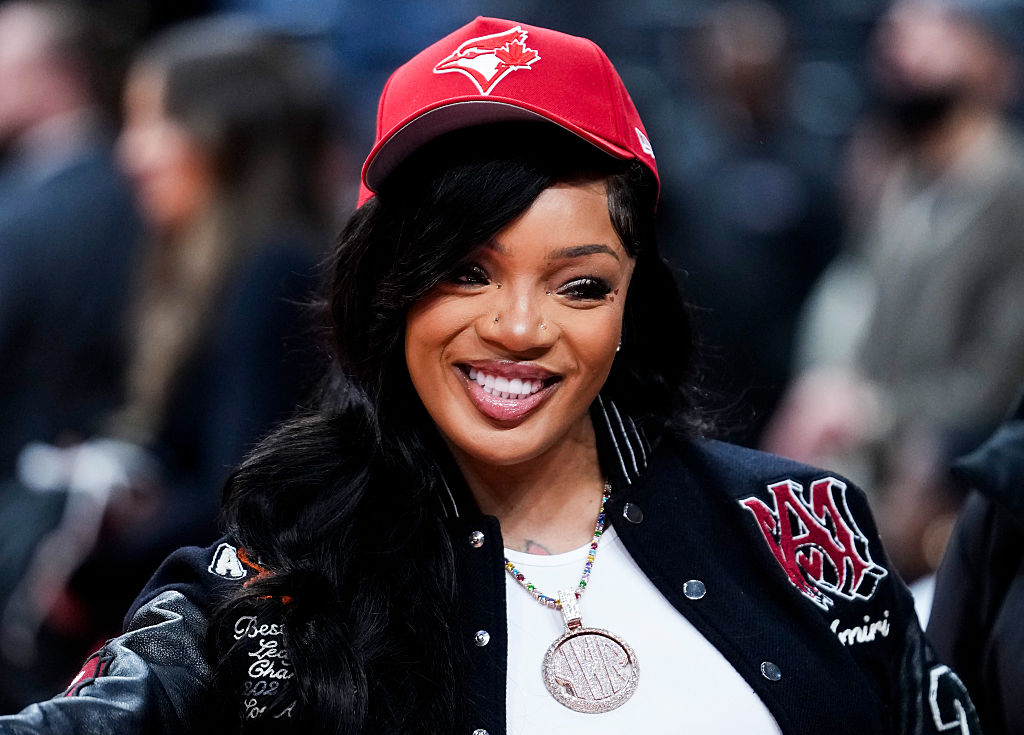 GloRilla at Atlanta Hawks v Toronto Raptors NBA game