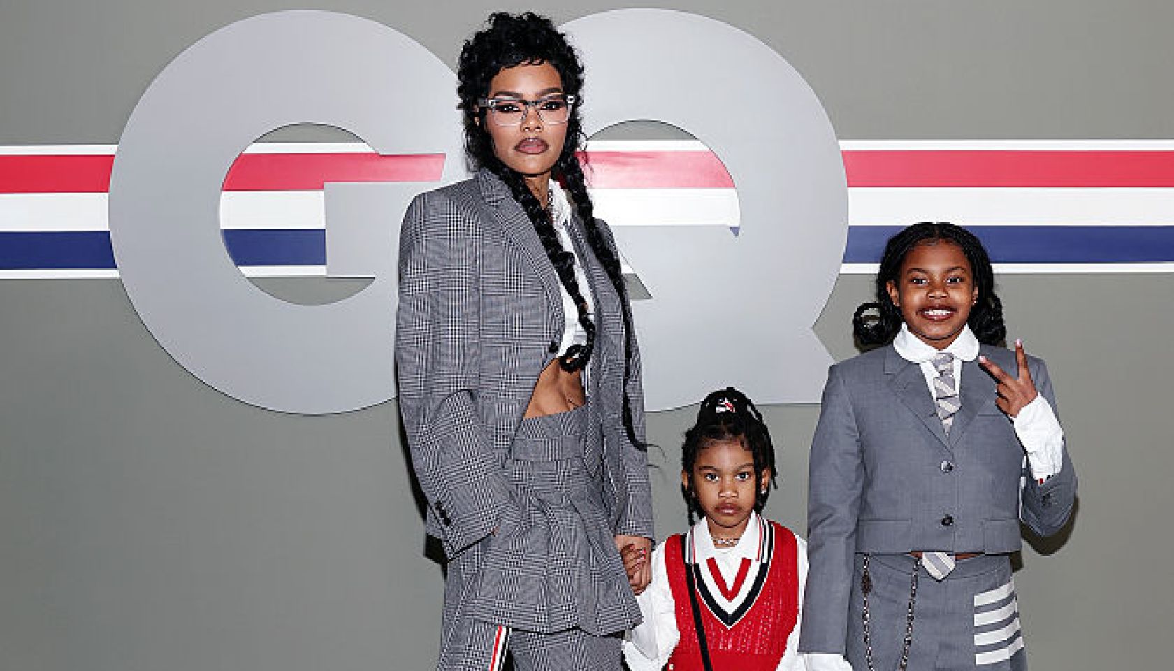 Teyana Taylor Stuns With Daughters In Thom Browne For GQ Bowl Teyana Taylor Stuns With Daughters In Thom Browne For GQ Bowl