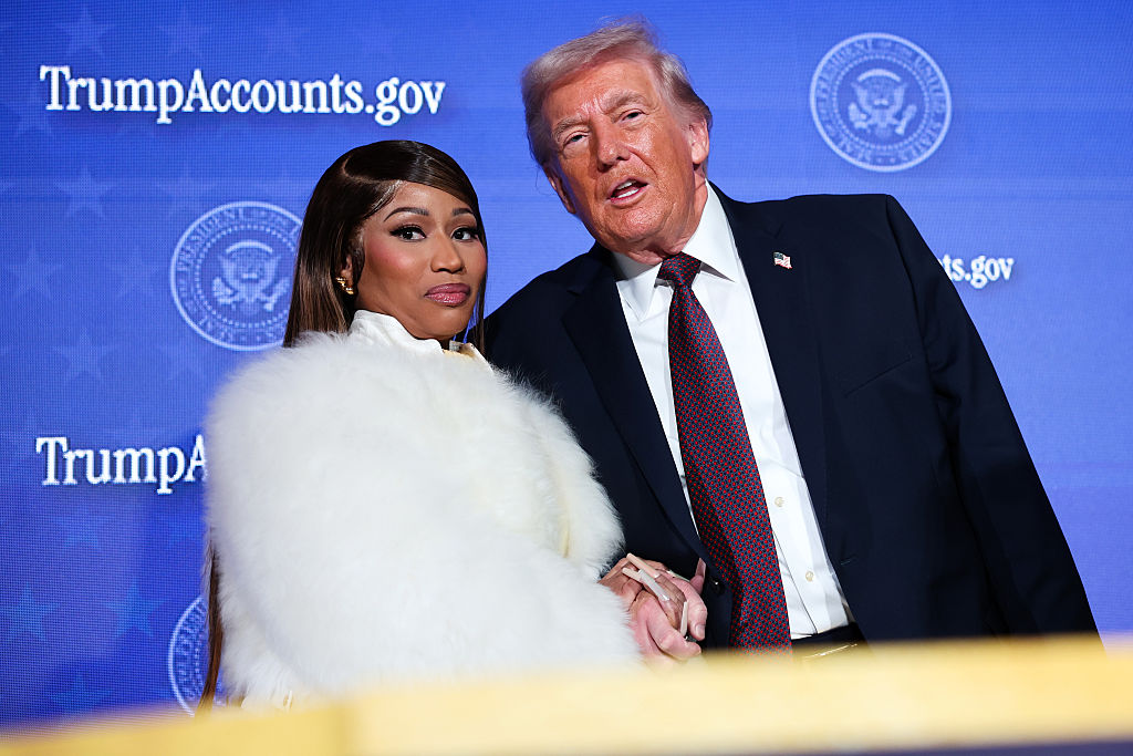 Pinkprint Praise: Donald Trump Gushes Over ‘Beautiful’ Nicki Minaj’s Skin During White House Black History Month Reception