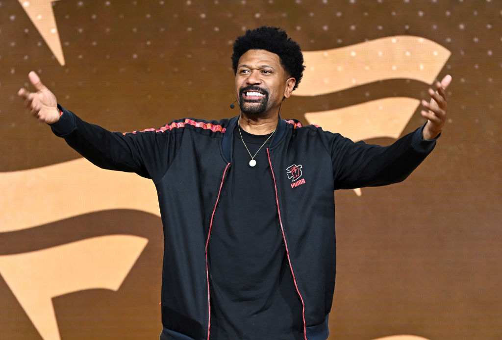 Jalen Rose speaks at Fanatics Fest NYC 2024