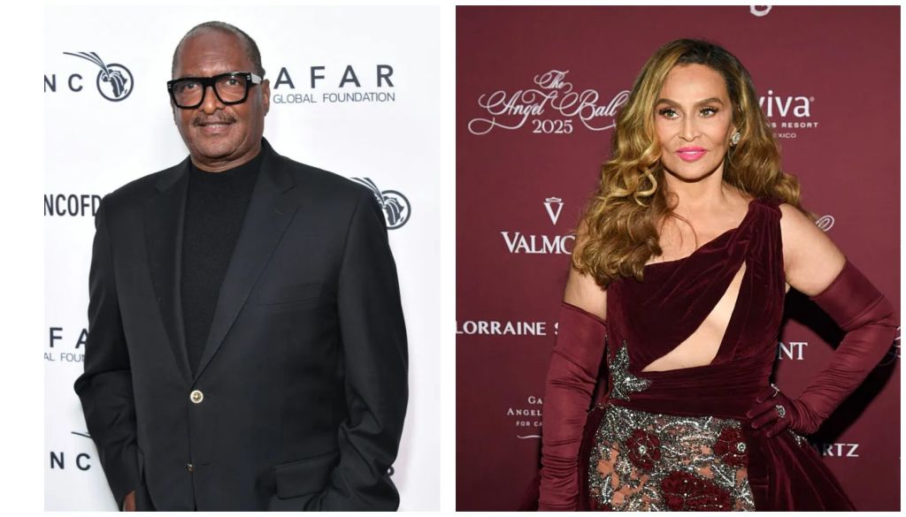 (left to right) Mathew Knowles, Tina Knowles