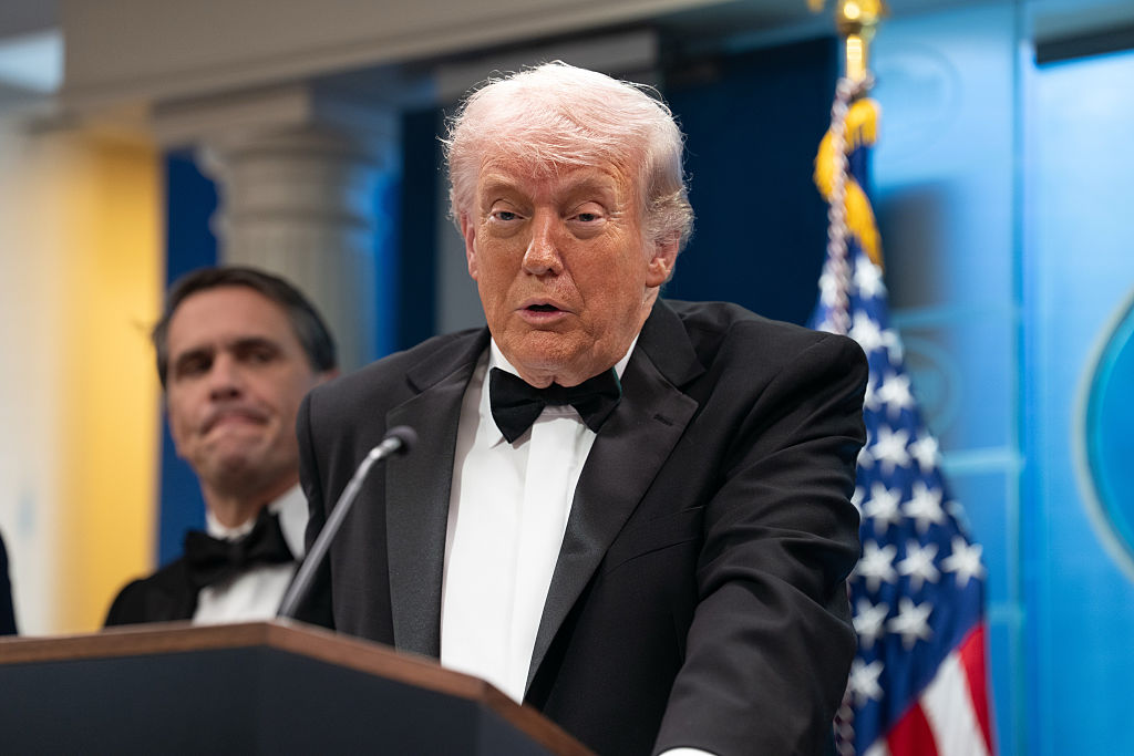 President Trump Makes A Statement From White House After Possible Shooting At WHCA Dinner