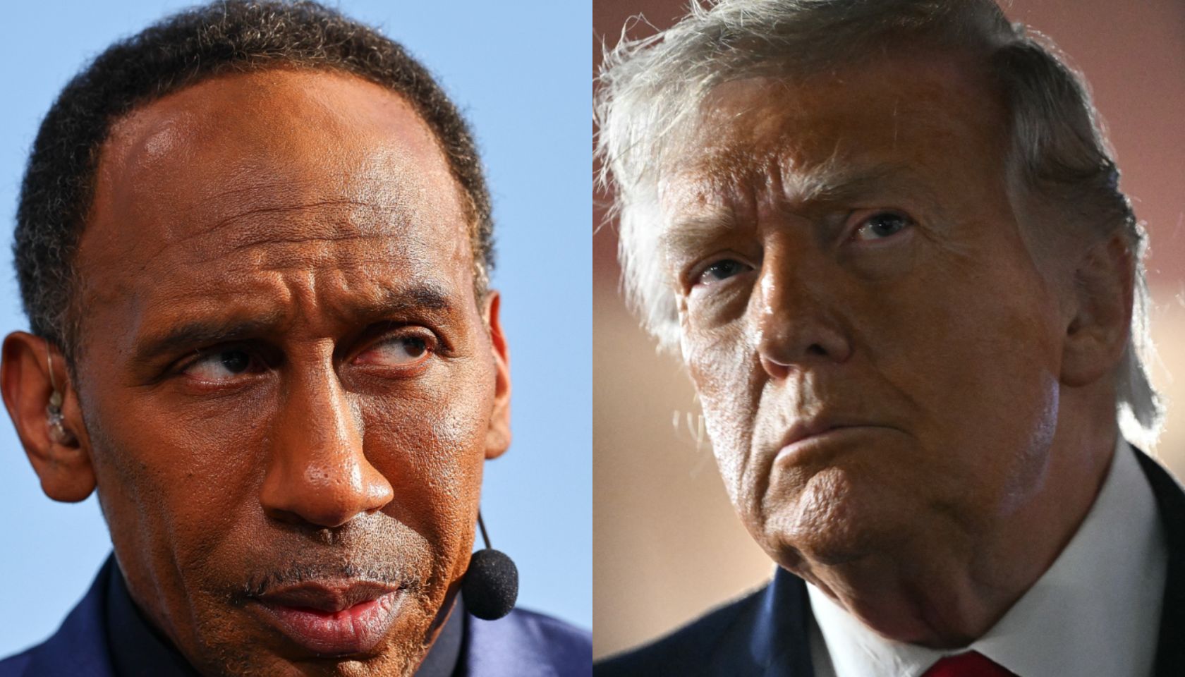 Donald Trump Takes Pictures At Stephen A. Smith over Knicks loss Donald Trump Takes Pictures At Stephen A. Smith over Knicks loss
