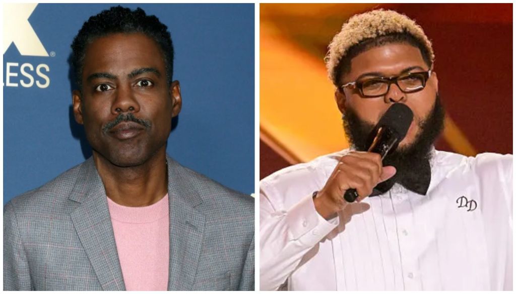 Two headshot images side-by-side: a man in a gray suit and a man with a beard speaking into a microphone.