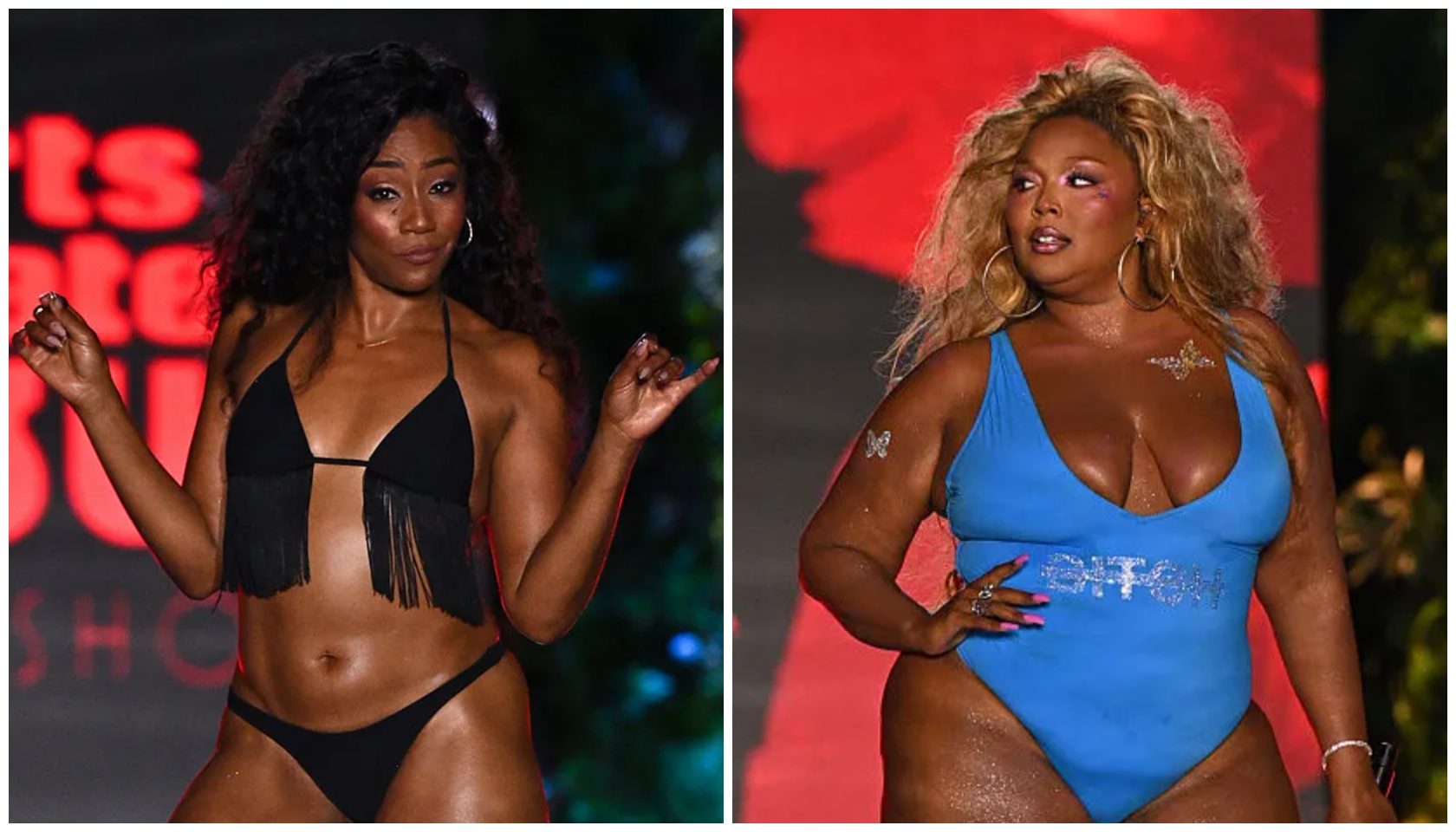 Tiffany Haddish & Lizzo Walk In Sports Illustrated Swimsuit Show Tiffany Haddish & Lizzo Walk In Sports Illustrated Swimsuit Show