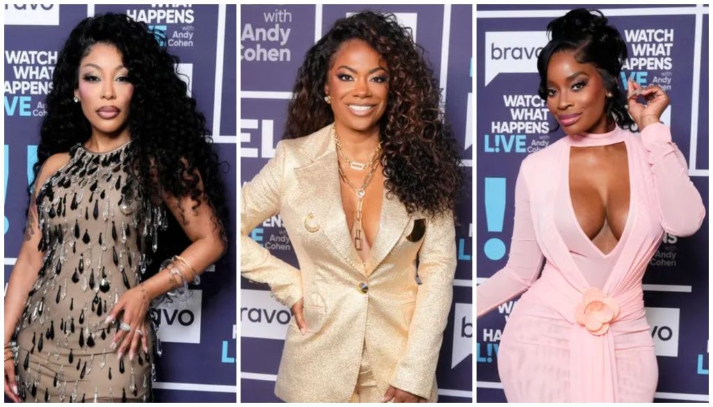 (left - right) K. Michelle , Kandi Burruss , Shamea Morton
